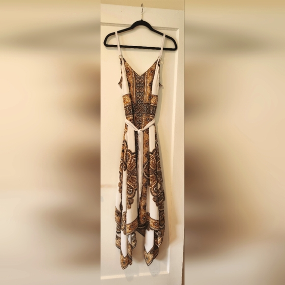 Michael Kors Maxi Dress, White, Gold, Black - Picture 1 of 5